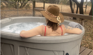 Hot tub at the Tatanka cabin